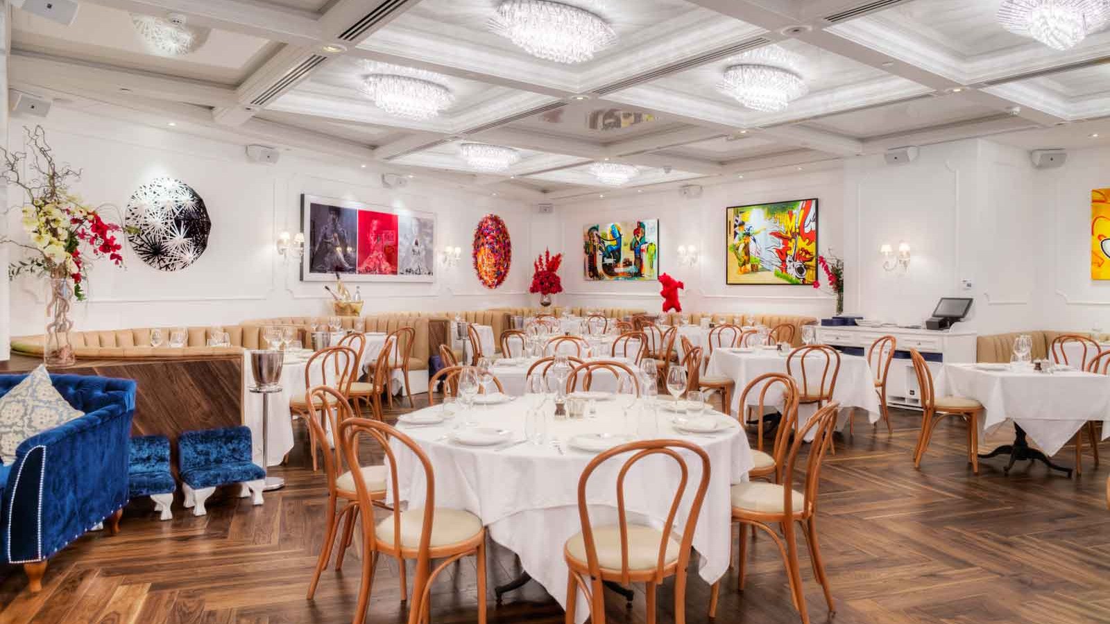 The dining room at Bagatelle Dubai
